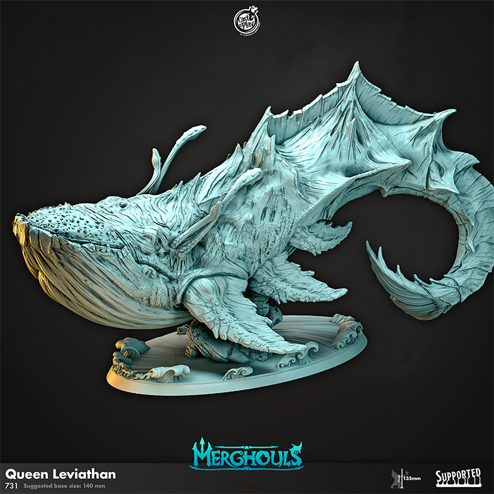 Rainha dos Leviatãs - Baleia Colossal | Miniatura de RPG