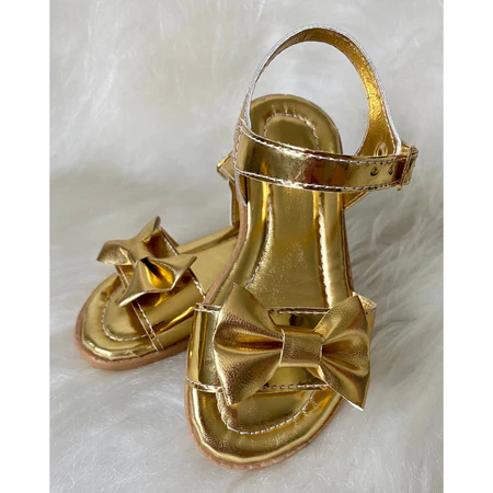 Sandália rasteirinha infantil delicada lacinho