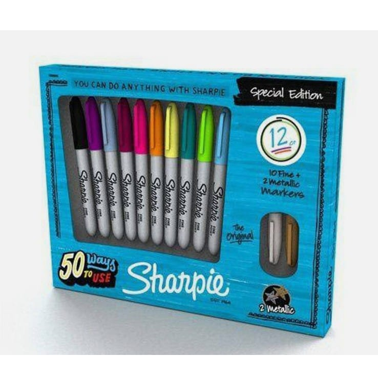 Kit Sharpie 10 Cores + 2 Metálico Special Edition | Shopee Brasil