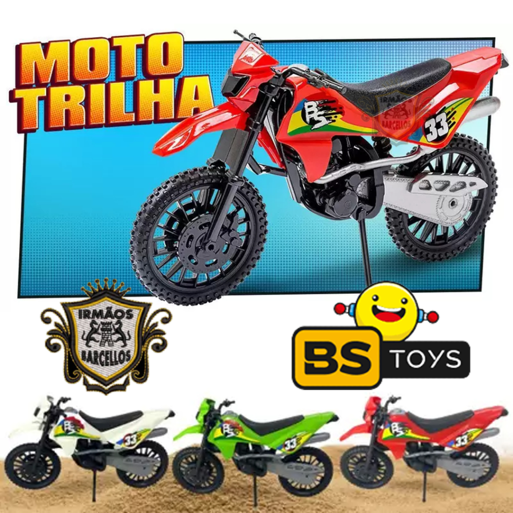 Brinquedos Infantil Moto De Trilha Motocross 25cm Plástico - Motinha de  Brinquedo Plastico Carrinhos BsToys