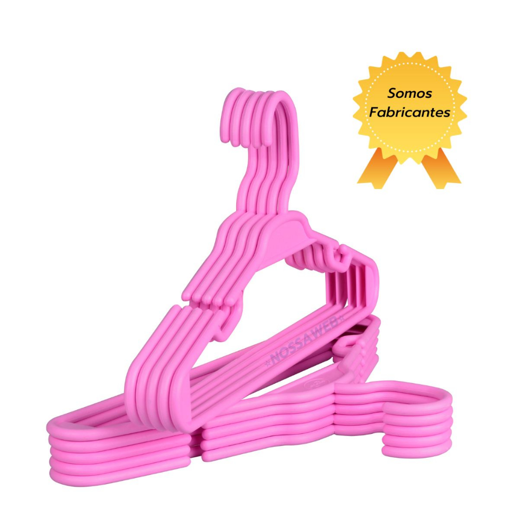 Cabide Infantil Criança Bebê Rosa 5,5mm 20 Unidades | Shopee Brasil