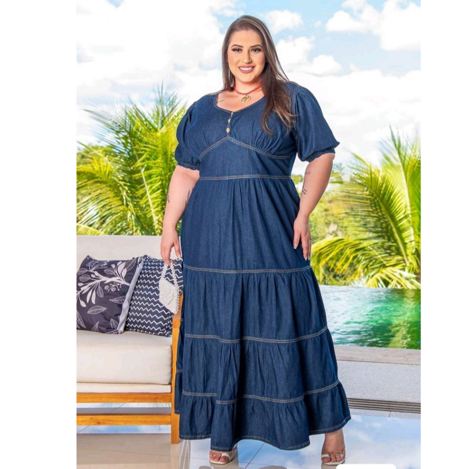 Três Marias Vestidos Jeans Longos Evangelicos Vestido Jeans Longo