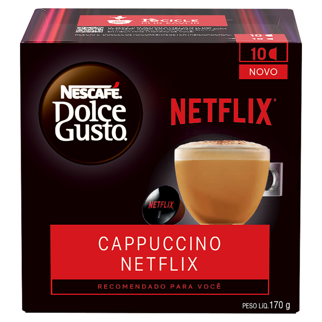 Cappuccino em Cápsula Netflix Nescafé Dolce Gusto Caixa 170g 10 ...