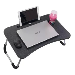 Mesa Portátil Dobrável para Notebook Cama Home Office Refeição-Preta