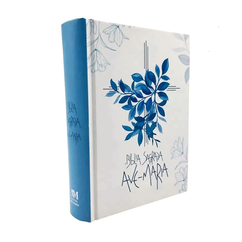 Bíblia Sagrada Ave-Maria Capa Flores Encadernada Católica