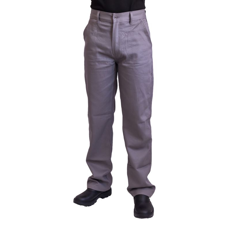 Kit 3 Calças Brim Para Trabalho Profissional Cinza, Royal e Marinho