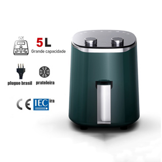 5L/1350W Air Fryer Manípulo Manual  Forno Elétrico de Ar Quente Grande