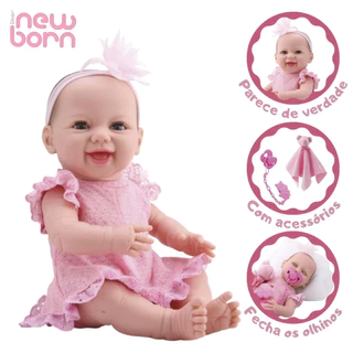 Boneca Infantil Bebê Dengo Estilo Reborn Menina Brinquedo Para Crianças