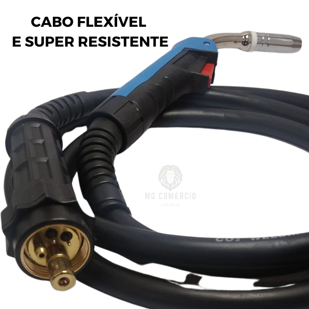 Tocha Euro 250a P/ Maquina Inversora De Solda Mig 3 Metros Compatível ...
