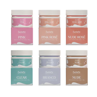 Novo Gel Construtor Beltrat 24g - Branco Clear Nude Rosé Nude Pink Rosé Pink - Original em Oferta na Shopee