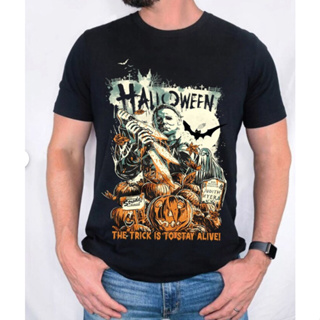 Camiseta Happy Halloween Dia das Bruxas Terror Adulto Infantil