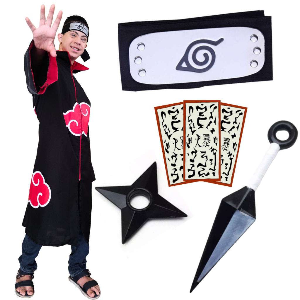 Kit ninja Naruto Kunai Naruto Shuriken Bandana Névoa Kisame +