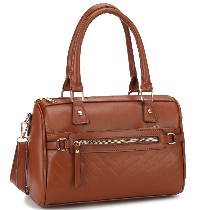 Bolsa Feminina Com Alça Lateral Transversal Faixa de Mão De Couro V2342 ...