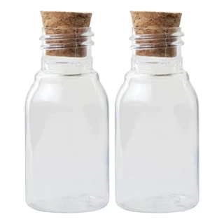 30 - Mini Garrafinhas De Plastico 30ml Com Tampas De Rolha