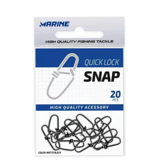 20 Unid Snap Marine Quick Lock N°1 1,3cm 15kg 33lb Tucunaré