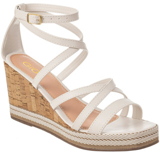 Sandalia Anabela Feminina Sapato Salto Alto Casual Espadrille Tricê Macia Moda Confortável Original Promoção Gigil