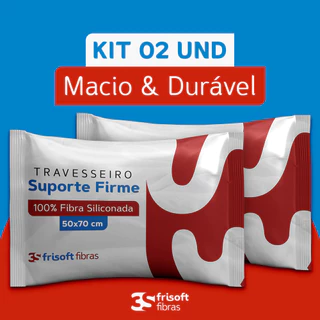 Kit 2 Travesseiros Percal Conforto 50x70 Fibra Siliconada - A Melhor Qualidade Disponível na Shopee
