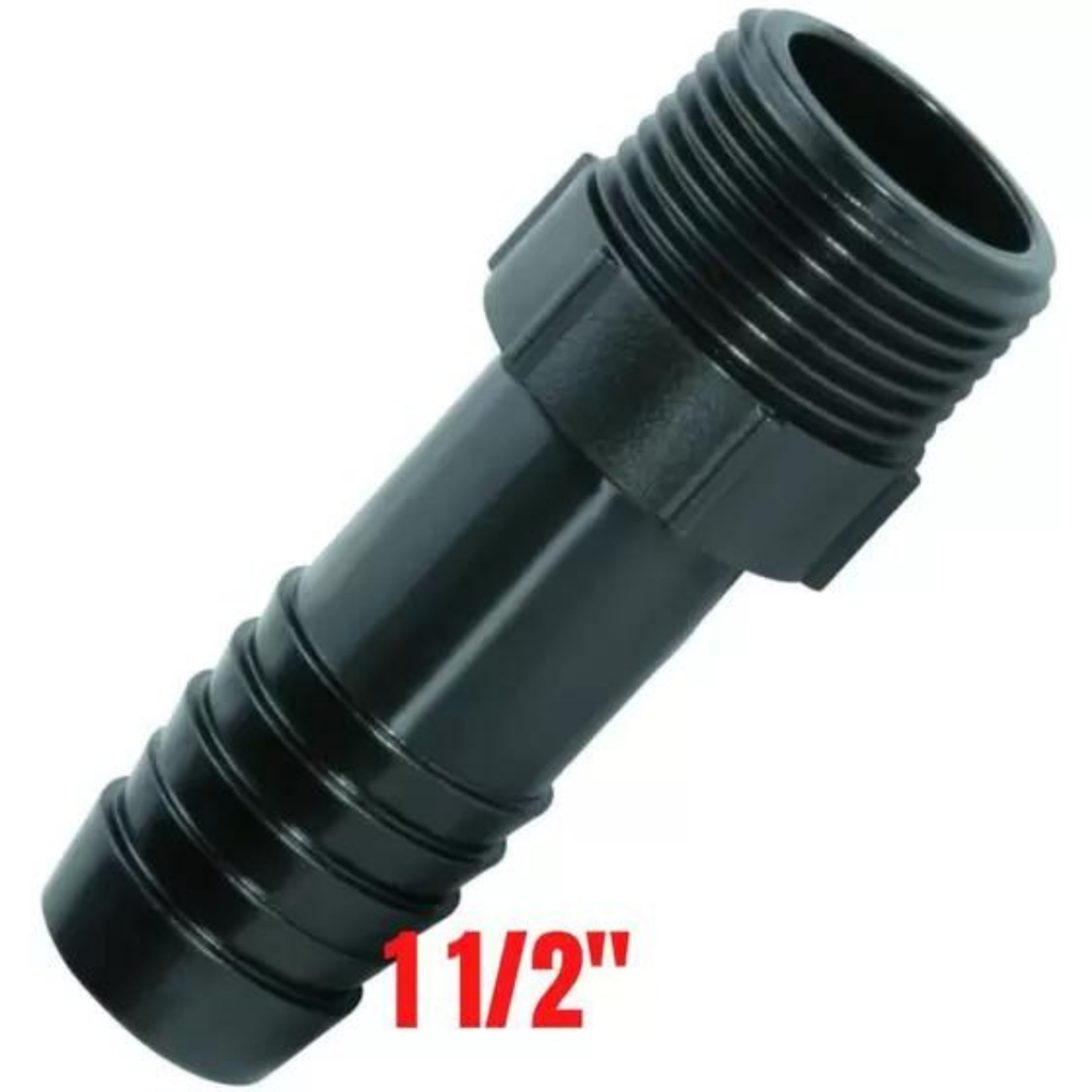Adaptador Interno Conexão PVC Preto Roscável Para Tubo Irrigação Mangueira 1.1/2 Polegadas Amanco