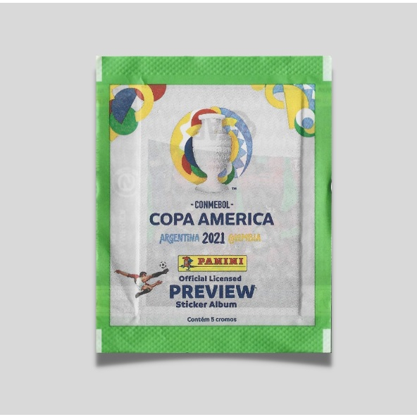 Kit de Figurinha Copa América 2021 Preview - 200 Envelopes