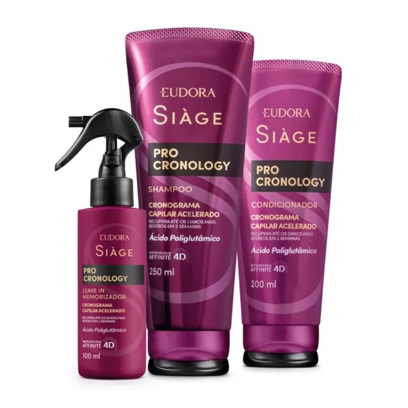 Siàge Pro Cronology Shampoo + Condicionador + Leave In Memorizador