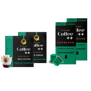 Kit Cerrado Mineiro - 20 sachês Drip Coffee + 20 cápsulas Compatíveis com Nespresso - Coffee Mais