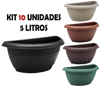 Kit 10 Vasos de Parede de 5 Litros