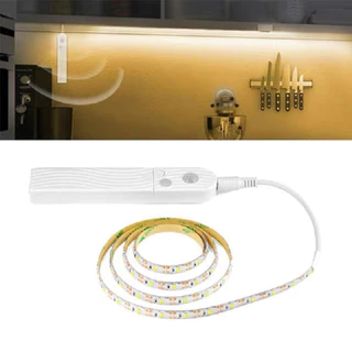 2835 Fita Led Sensor De Movimento Closet Light 2M Branco Quente 5V Bateria Decoração Luzes