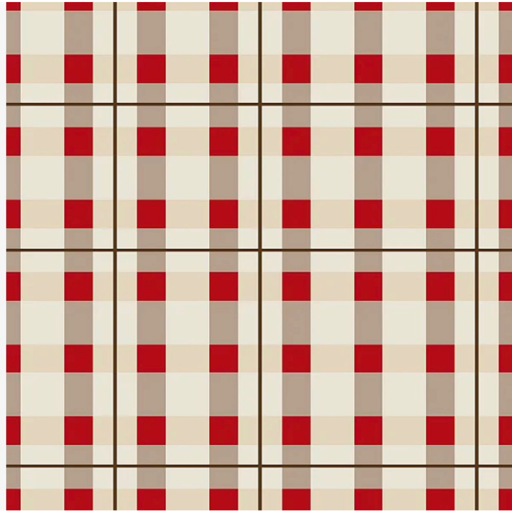 Tecido Estampado - Xadrez Vermelho Cor 2 - Des.2213 - 0,50x1,50mt