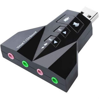 Adaptador de som USB 7.1 Canais Virtual 4 Portas USOM-20 EXBOM