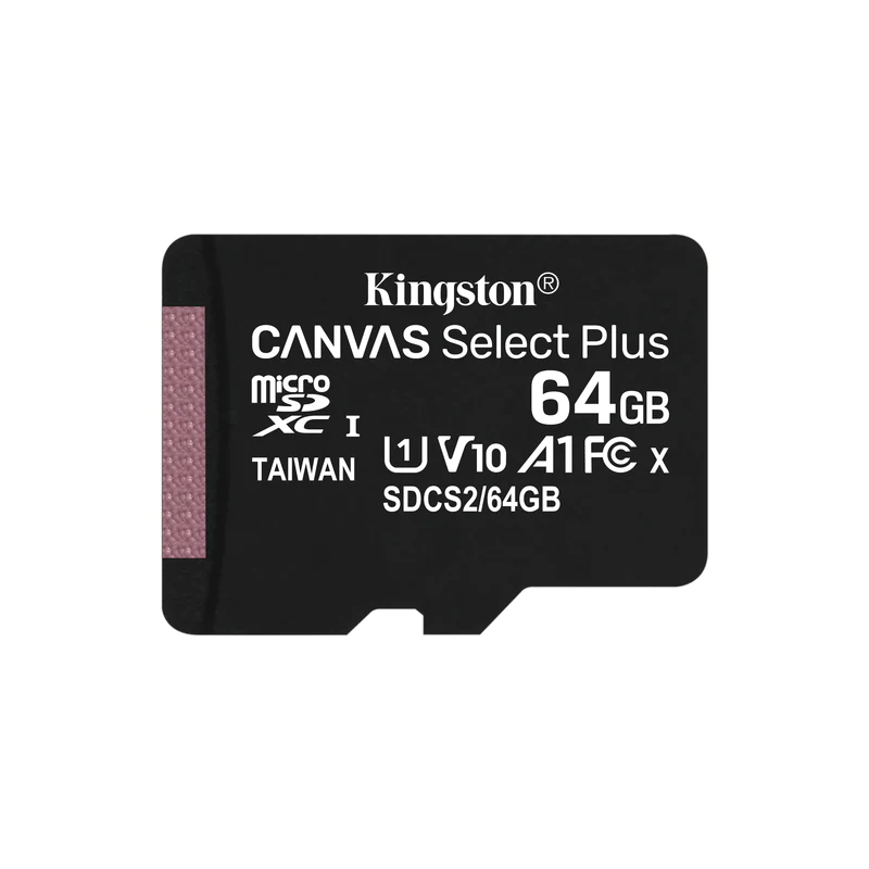 Cartão De Memória Kingston Micro SD 64GB Canvas Select Plus Classe 10 Com Adaptador Original