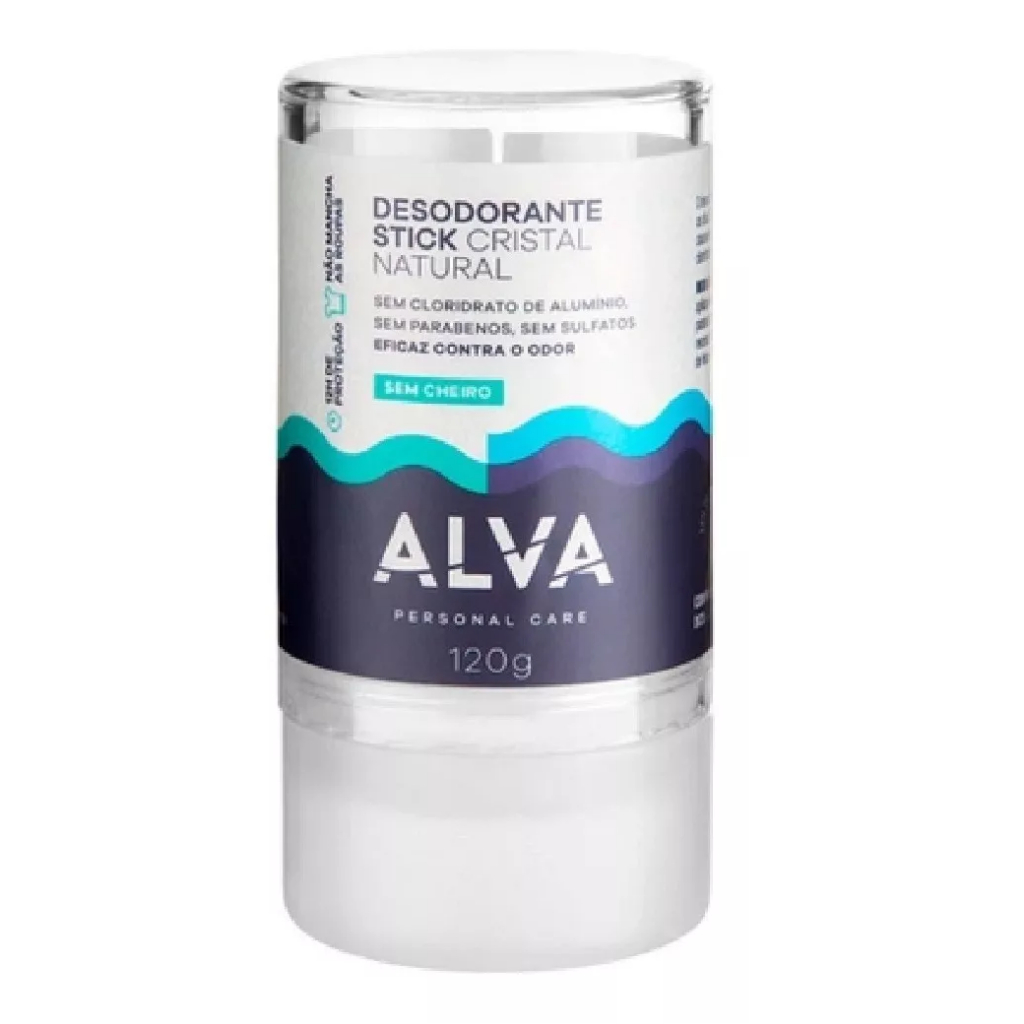Desodorante Alva Cristal Sem Alumínio 120g 100% Natural
