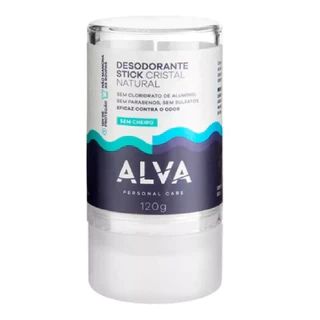 Desodorante Alva Cristal Sem Alumínio 120g 100% Natural