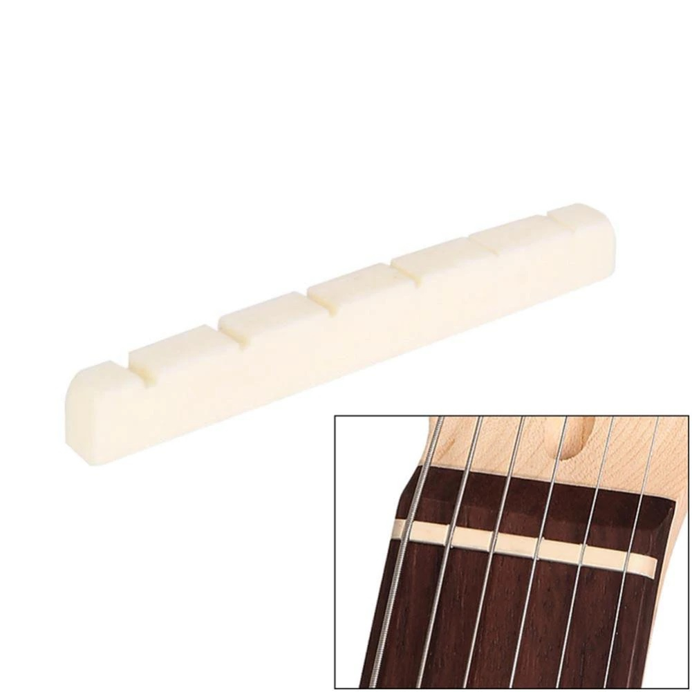 Capotasto (Dado) In Osso Per Chitarra Elettrica 42mm Scanalato - Per Stratocaster, Telecaster