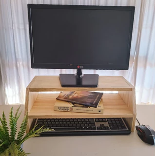 Suporte para computador Suporte para monitor Suporte de notebook Suporte para tela Base para monitor em madeira Escritório