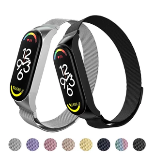 Pulseira Milanese Aço para Mi Band 8 Smart Band Inox Aço Inoxidável Para Relógio Xiaomi Mi Band 8 Cores vc