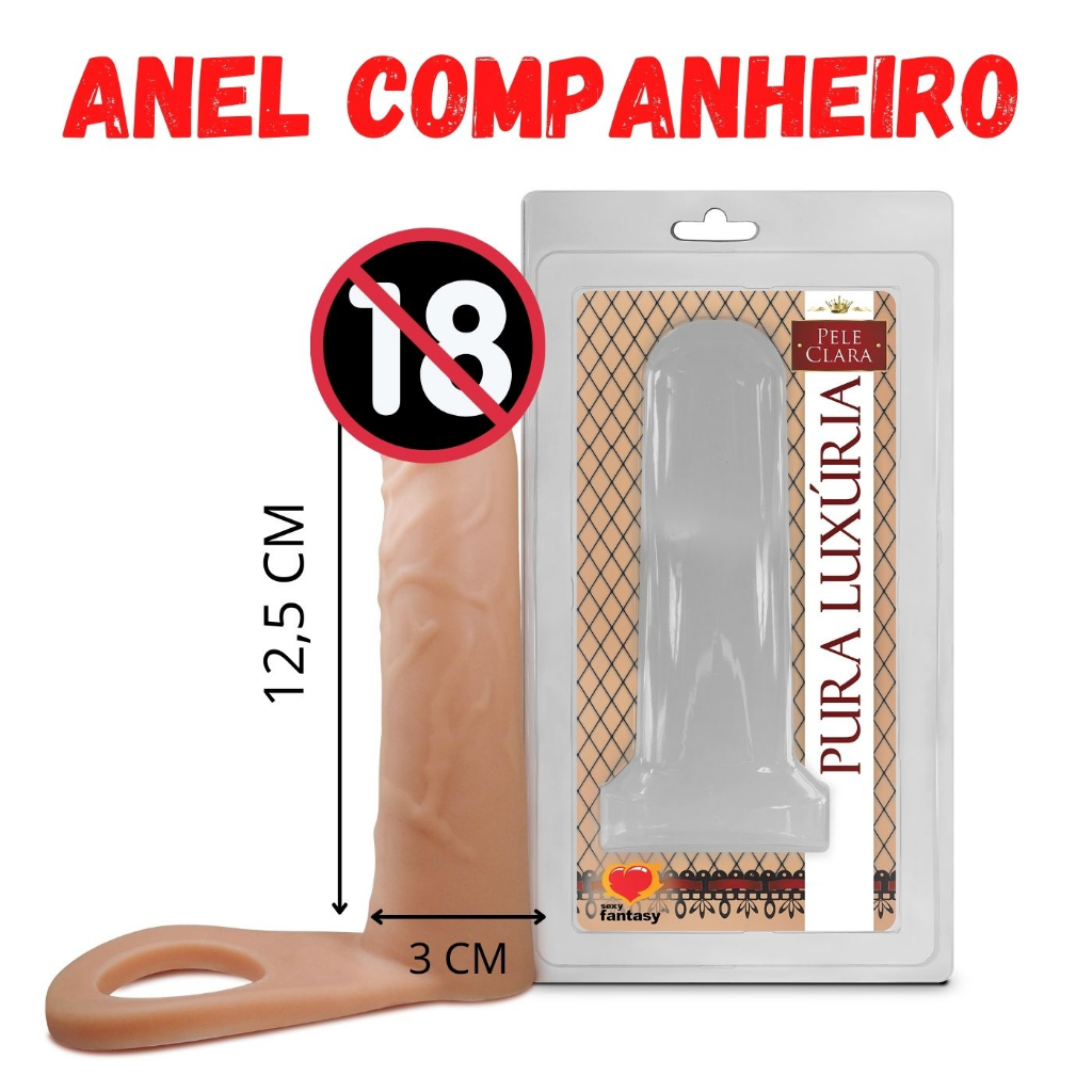 Anel Companheiro para Dupla Penetração 12,5 x 3 Cm Macio e Gostoso | Shopee  Brasil