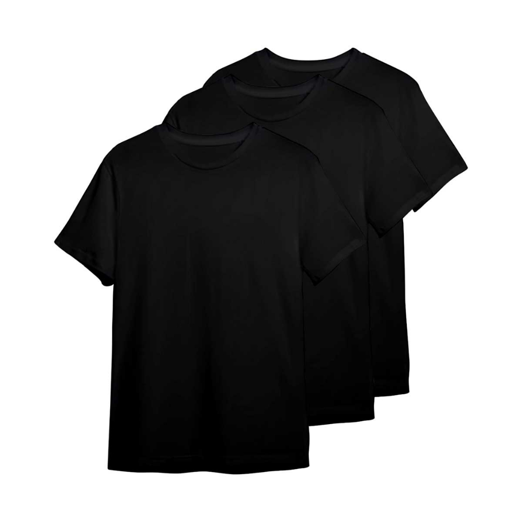 Kit 3 Camisetas Básica Masculina Algodão Gola Redonda Slim