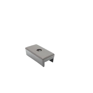 Sapata "U" Plástica 15 mm x 38 mm Cinza 50 uni