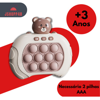 Pop It Jogo Game Educativo Anti Stress Divertido Infantil +3 Anos Quick  Fidget Toys Fast Push Puzzle Tecla Silicone Eletrônico Com Música E 4 Modos  De Jogar (Pato) Marca Viva Tech