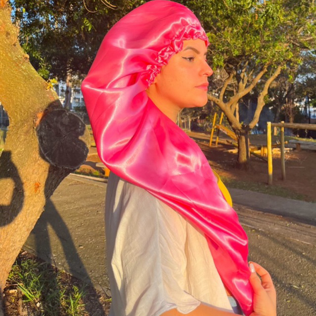 Touca De Cetim longa para TRANÇAS/ BOX BRAIDS