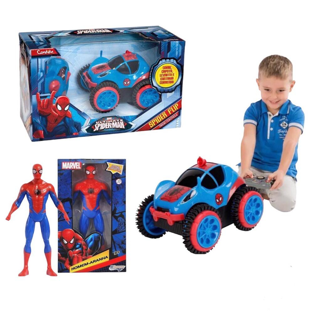 Carro de Empurrar Homem Aranha com Boneco - Lider Brinquedos