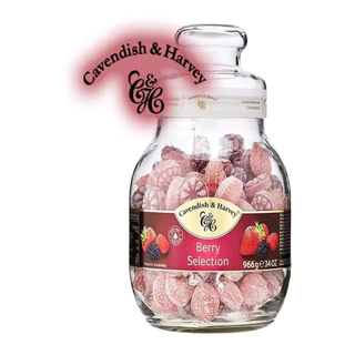 Balas Alemãs Baleiro Cavendish & Harvey 966gr Frutas Vermelhas / Legítima