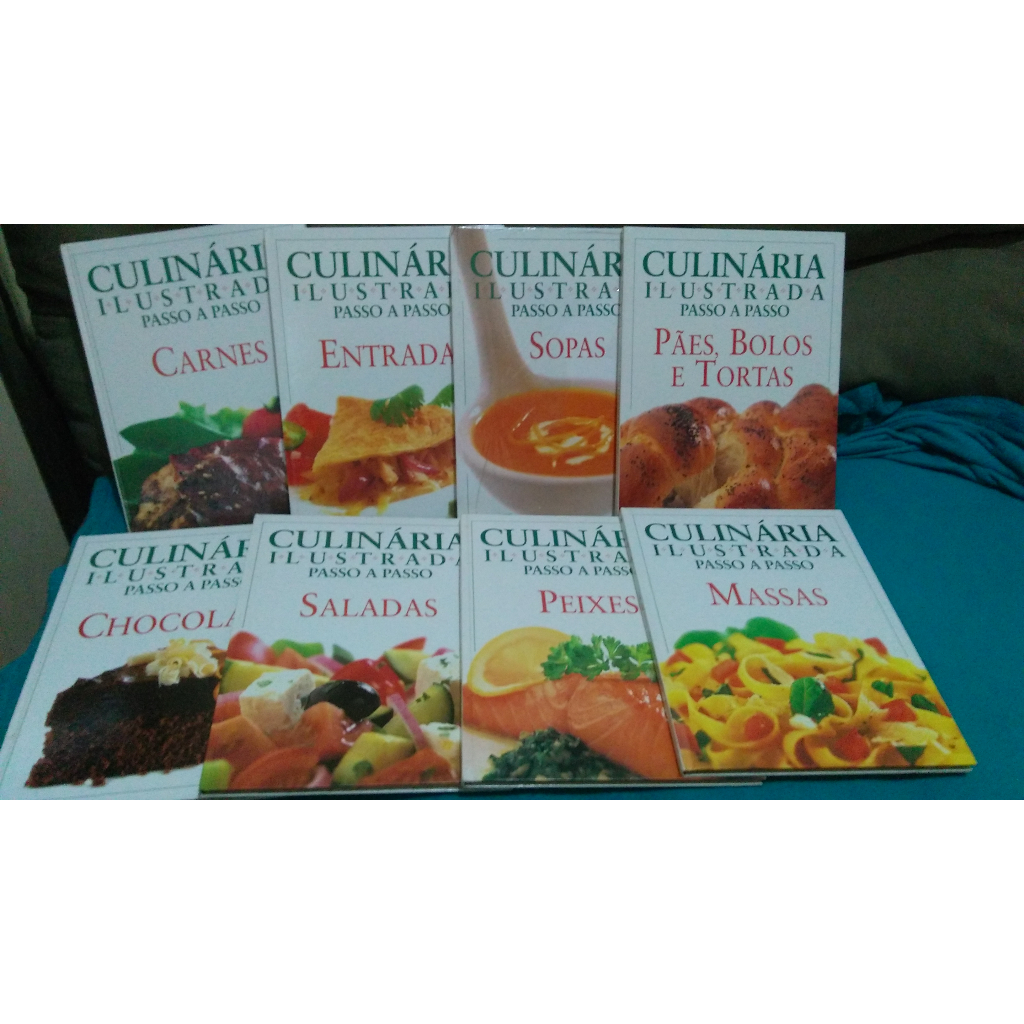 LIVRO, CULINÁRIA ILUSTRADA PASSO A PASSO, 8 VOL | Shopee Brasil