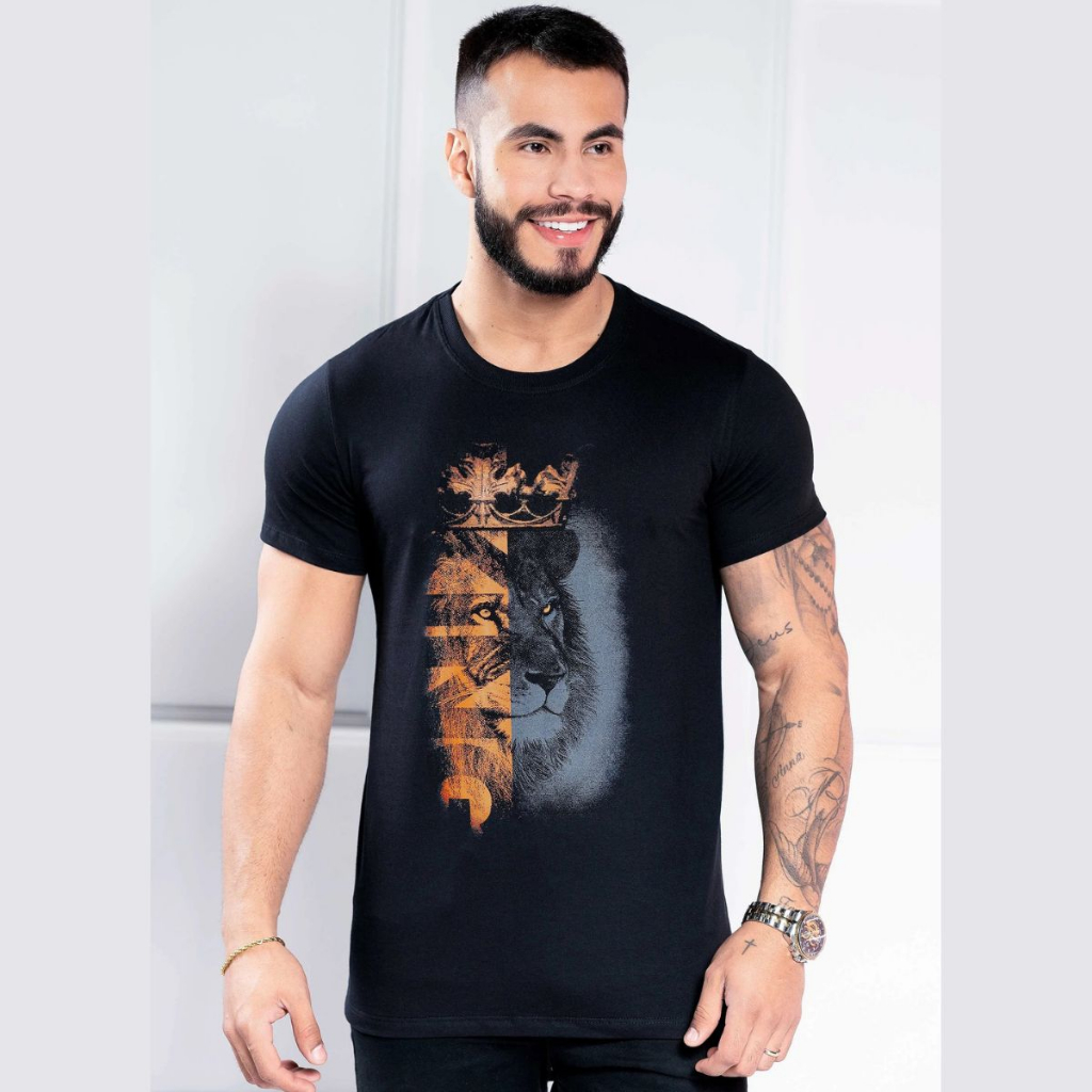 CAMISETA TSHIRT BÁSICA ACADEMIA ALGODÃO PREMIUM CAMISA MASCULINA