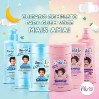 Kit Baby Umidiliz Cachos Menino e menina Shampoo + Condicionador + Creme de pentear c 3 unidades 150ml