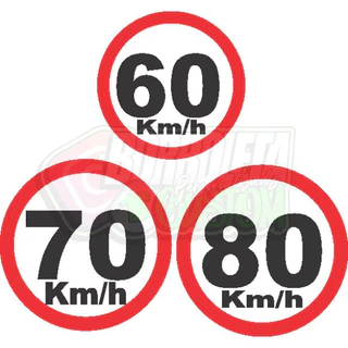 ADESIVO VELOCIDADE MAXIMA PERMITIDA PARA CARRO CAMINHAO