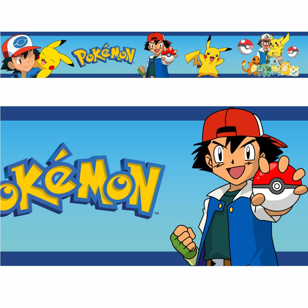 Adesivo Border Faixa papel de parede Pokemon 20CM | Shopee Brasil