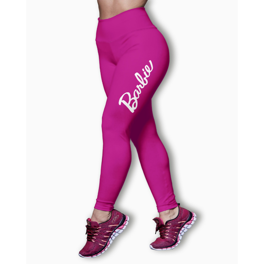 Legging Academia Cintura Alta - Rosa Barbie