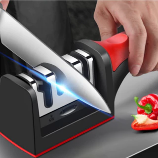 1 Afiador Amolador De Facas Em Aço Inox Com 3 Borda Profissional Base Emborrachado Promoção em Oferta na Shopee