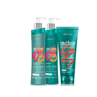 Amend  Kit Cachos sh 250ml + cond 250ml + leave-in  crespo em Oferta na Shopee